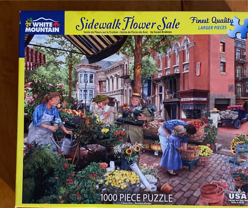 Sidewalk Flower Sale - White Mountain puzzle collectible [Barcode 724819260676] - Main Image 2