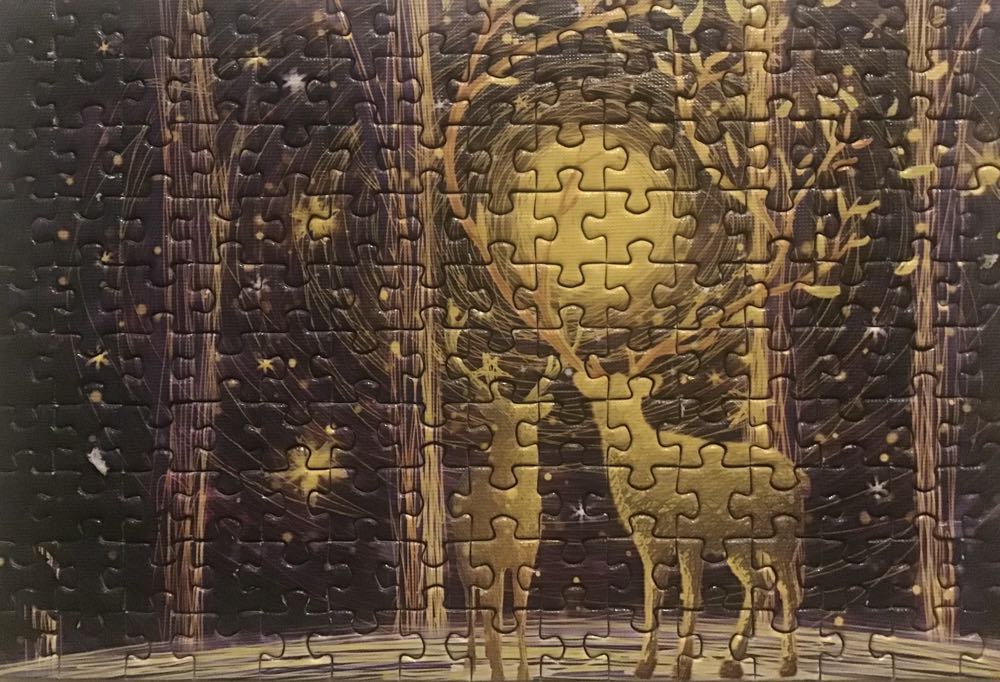 Deer in Moonlight - House Entertainment Toys puzzle collectible [Barcode 6971131493648] - Main Image 3