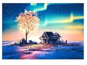 Cherry Blossom at the Northern Lights - House Entertainment Toys puzzle collectible [Barcode 6947632635894] - Main Image 2