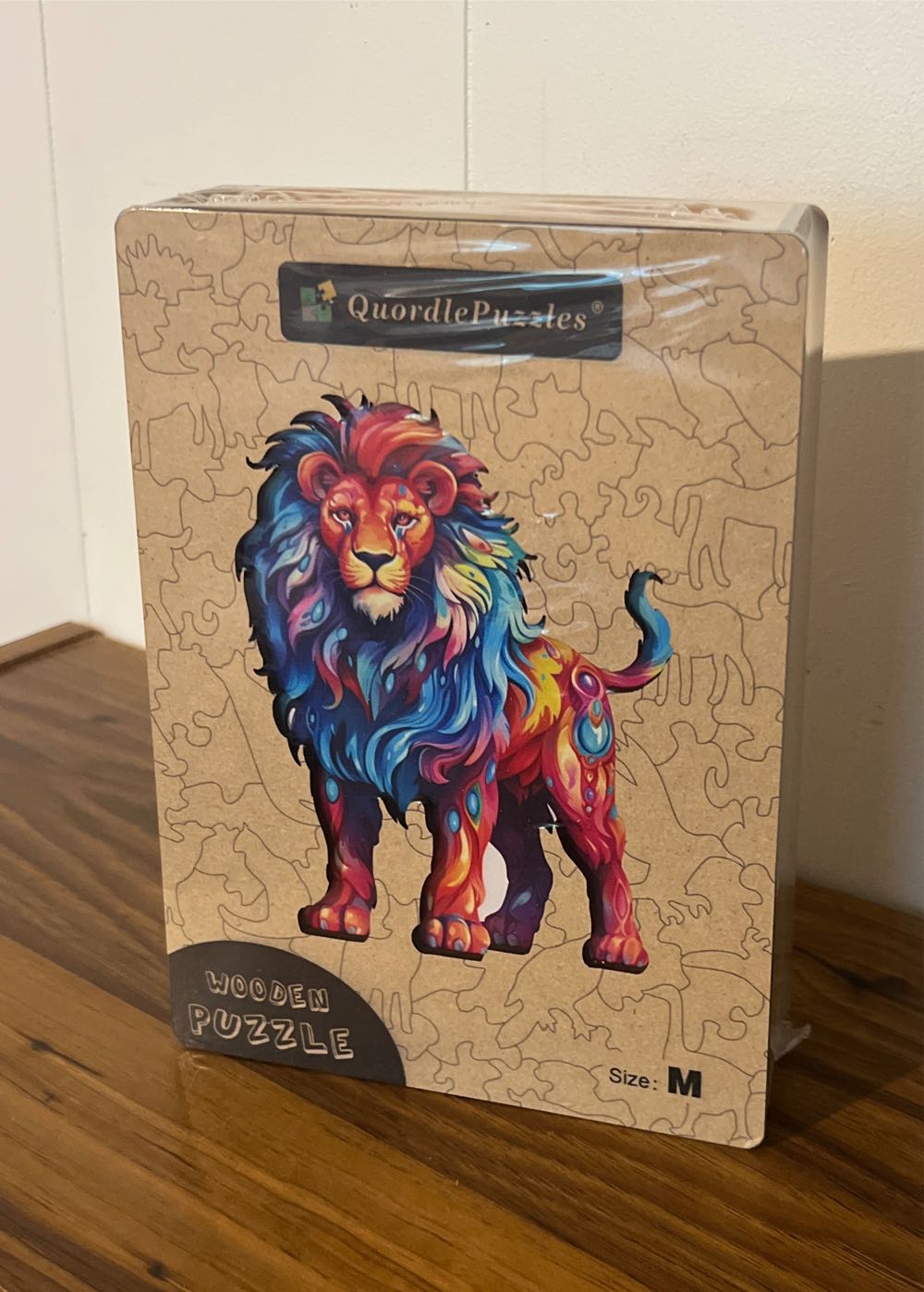 Quordle Puzzle Wooden Lion M  puzzle collectible - Main Image 3