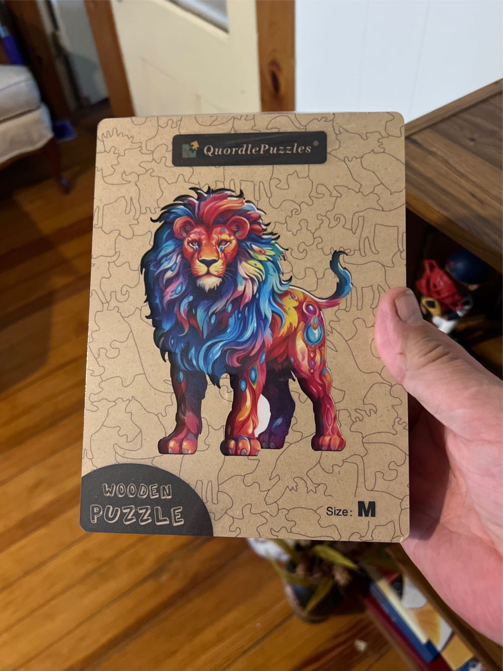 Quordle Puzzle Wooden Lion M  puzzle collectible - Main Image 4