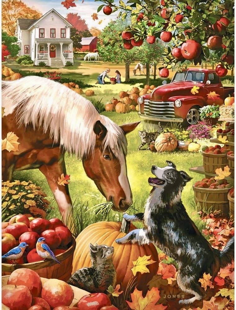 Autumn Farm (Verified by Me) 🧩 - Bits And Pieces puzzle collectible [Barcode 192949017086] - Main Image 2
