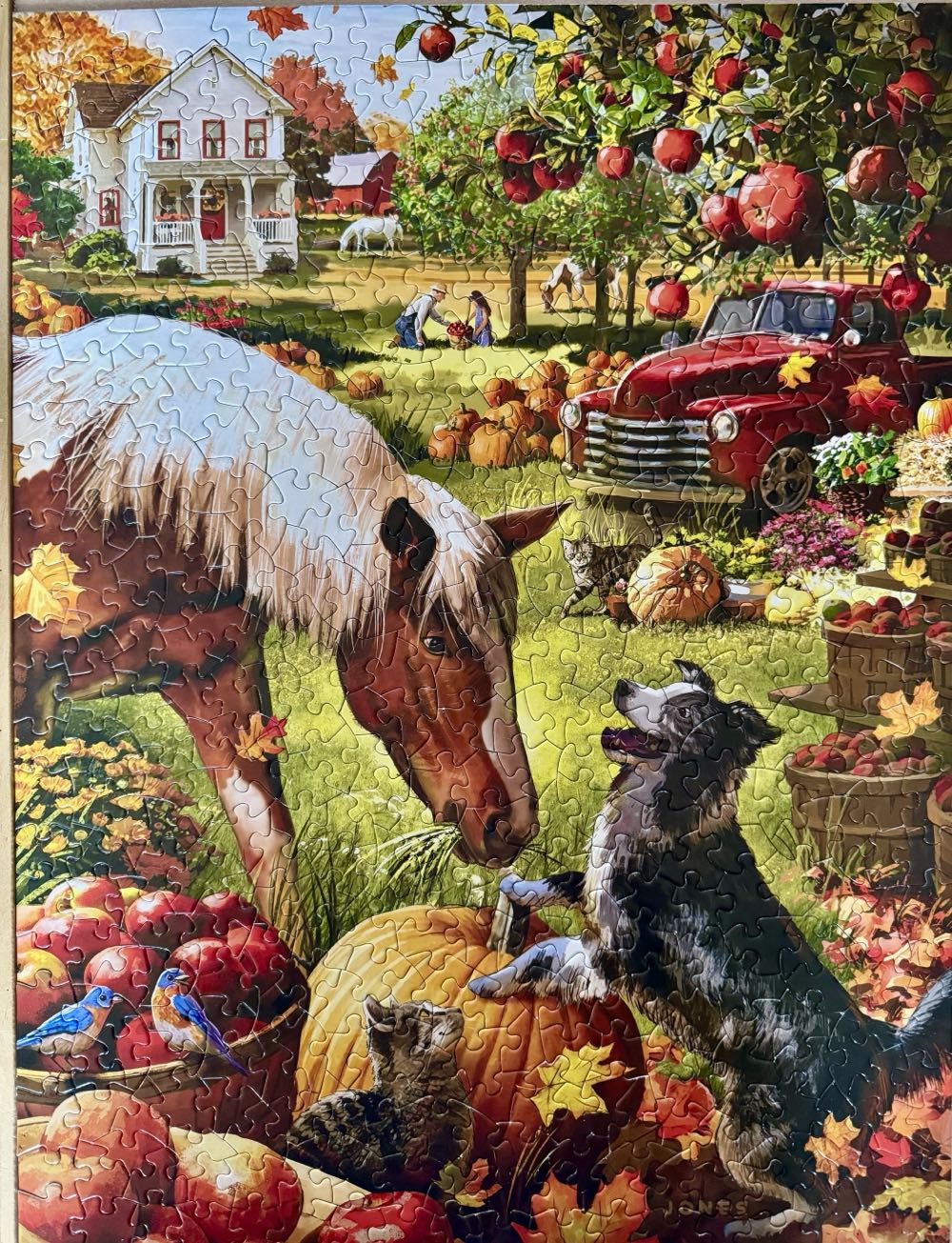 Autumn Farm (Verified by Me) 🧩 - Bits And Pieces puzzle collectible [Barcode 192949017086] - Main Image 3
