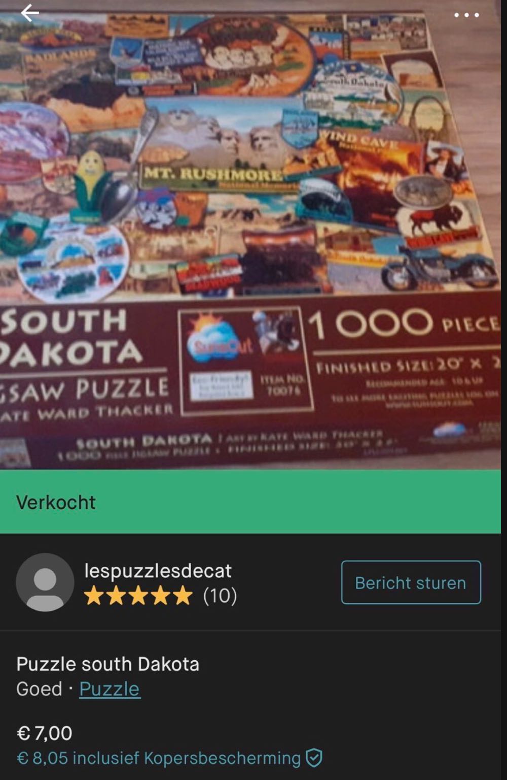 The Show Me State: South Dakota - SunsOut puzzle collectible [Barcode 796780700765] - Main Image 4