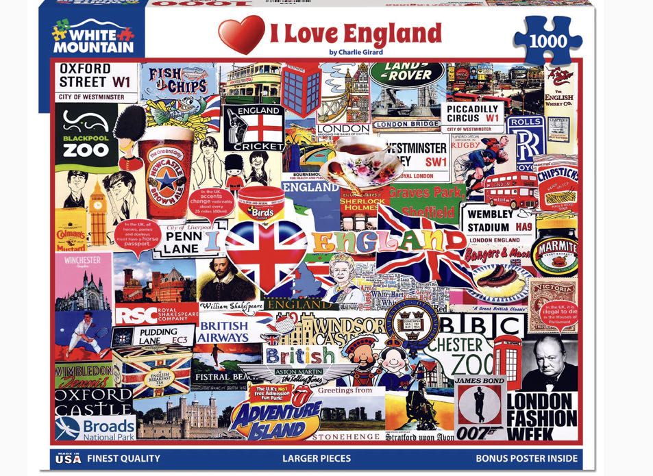 I Love England - White Mountain puzzle collectible - Main Image 1
