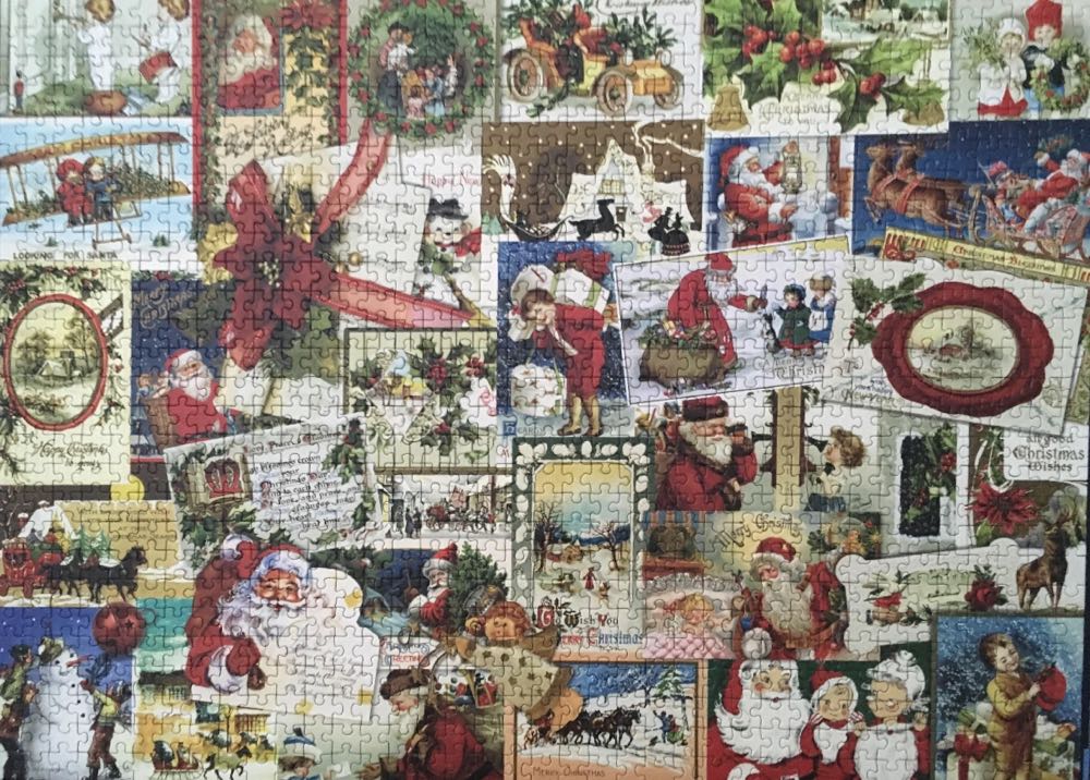 Vintage Christmas Cards - EuroGraphics puzzle collectible [Barcode 0628136607841] - Main Image 3