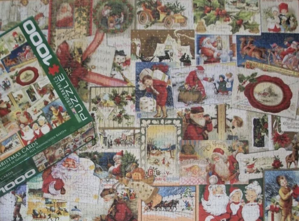 Vintage Christmas Cards - EuroGraphics puzzle collectible [Barcode 0628136607841] - Main Image 4
