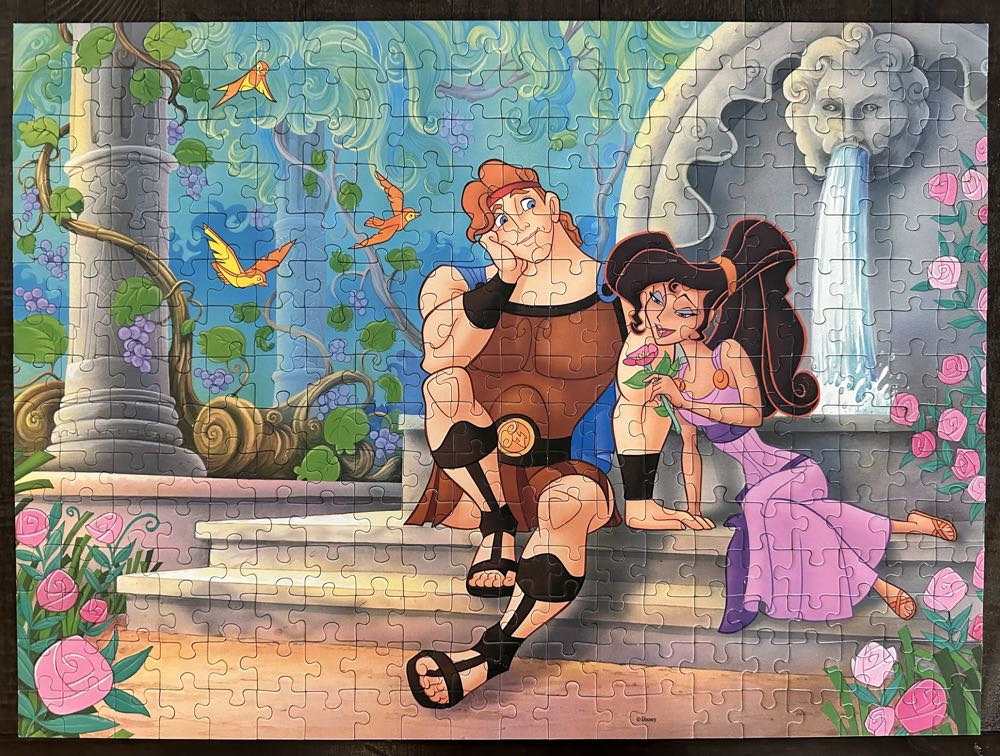 Hercules and Meg in Rose Garden - Ravensburger puzzle collectible [Barcode 4005556130788] - Main Image 2