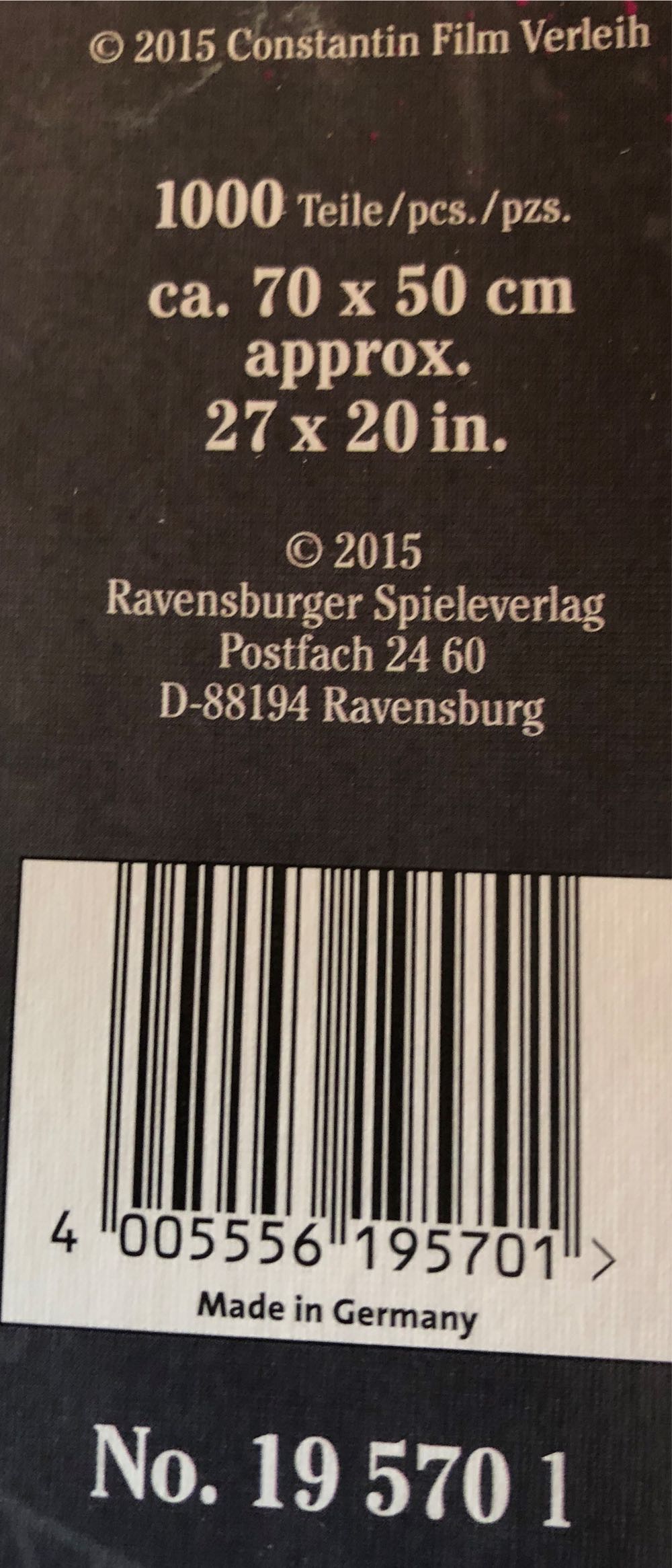 Ravensburger Fack Ju Göhte 2 Bäst Klassnfahrt! 2 Teile  puzzle collectible [Barcode 4005556195701] - Main Image 2