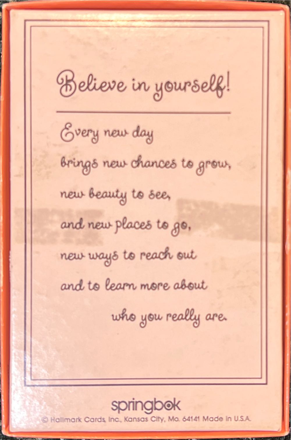 Believe in yourself!-SOLD - Springbok - Hallmark Cards, Inc. puzzle collectible - Main Image 2