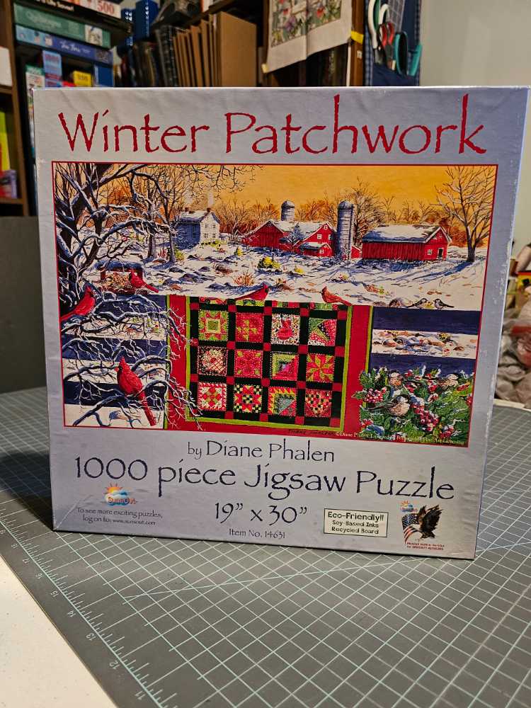 Winter Patchwork - SunsOut puzzle collectible [Barcode 796780146310] - Main Image 2