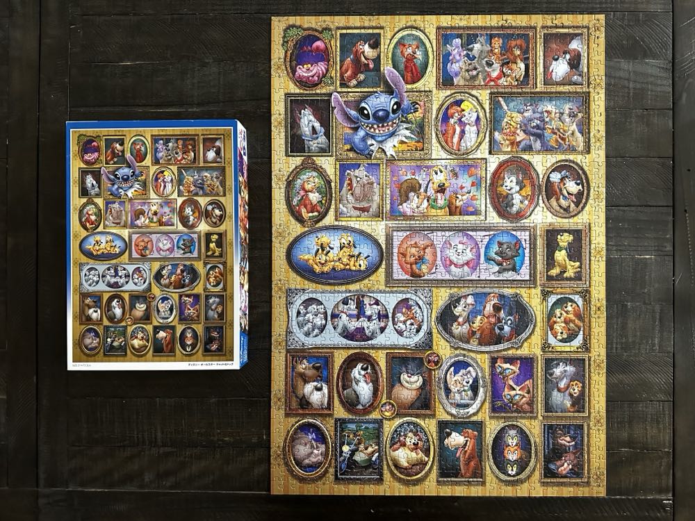 D-1000-327: Disney All-Star Cat & Dog (SOLD) - Tenyo puzzle collectible [Barcode 4905823943274] - Main Image 4