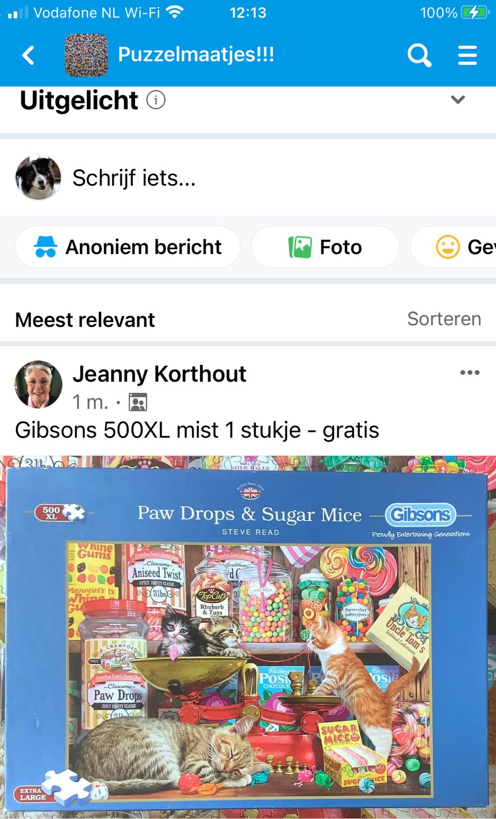 Paw Drops & Sugar Mice  🟦 - Gibsons puzzle collectible [Barcode 5012269035292] - Main Image 4