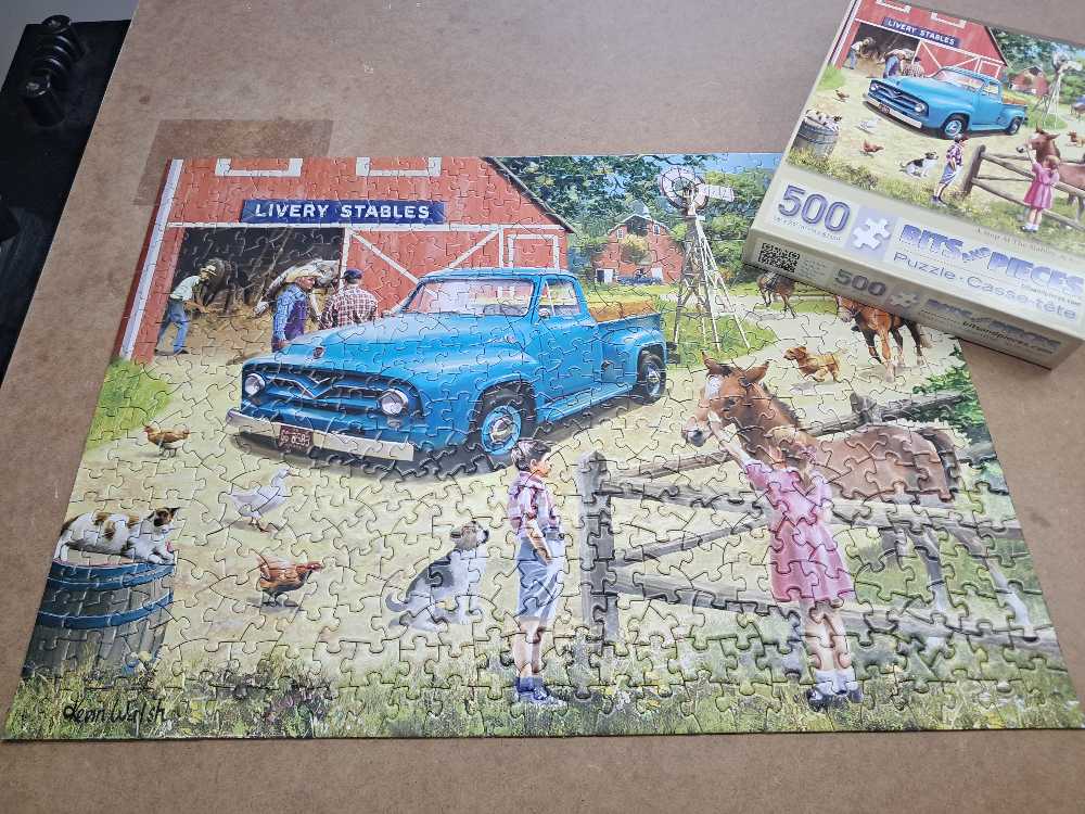 A Stop At The Stables - Bits And Pieces puzzle collectible [Barcode 192949048493] - Main Image 2