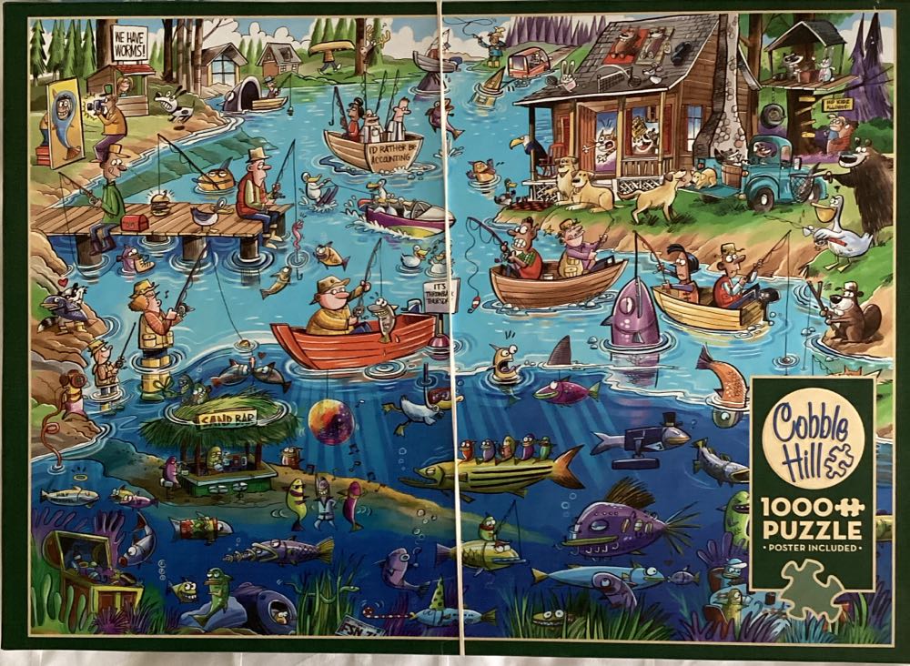 Gone Fishing - Cobble Hill puzzle collectible [Barcode 625012803830] - Main Image 2