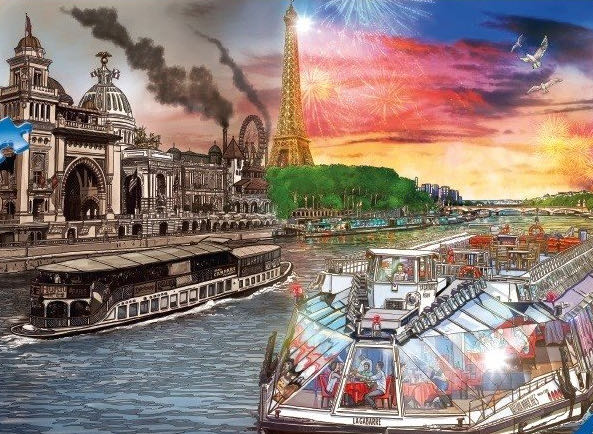 Then And Now Parijs (Gevraagd Aan Karli) - Ravensburger puzzle collectible [Barcode 4005556165711] - Main Image 2