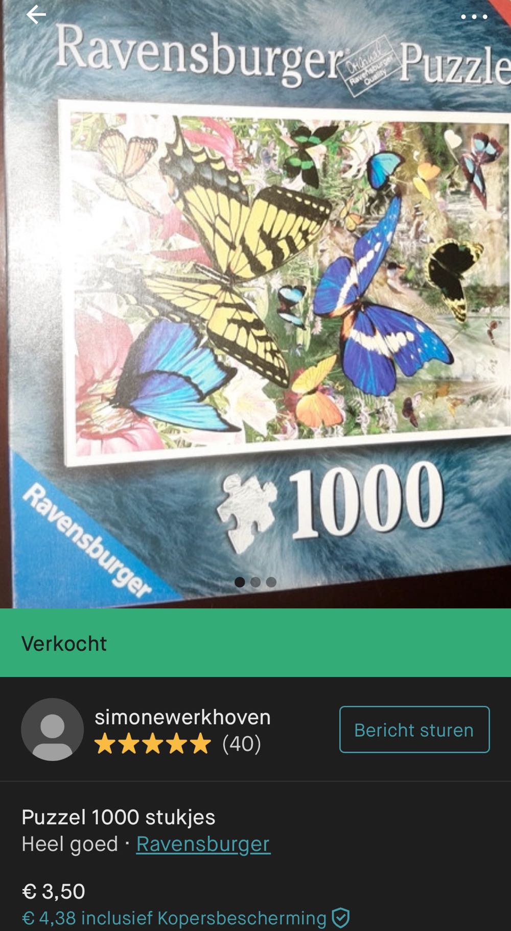 Butterflies of the world🟦 - Ravensburger puzzle collectible [Barcode 4005556160389] - Main Image 4