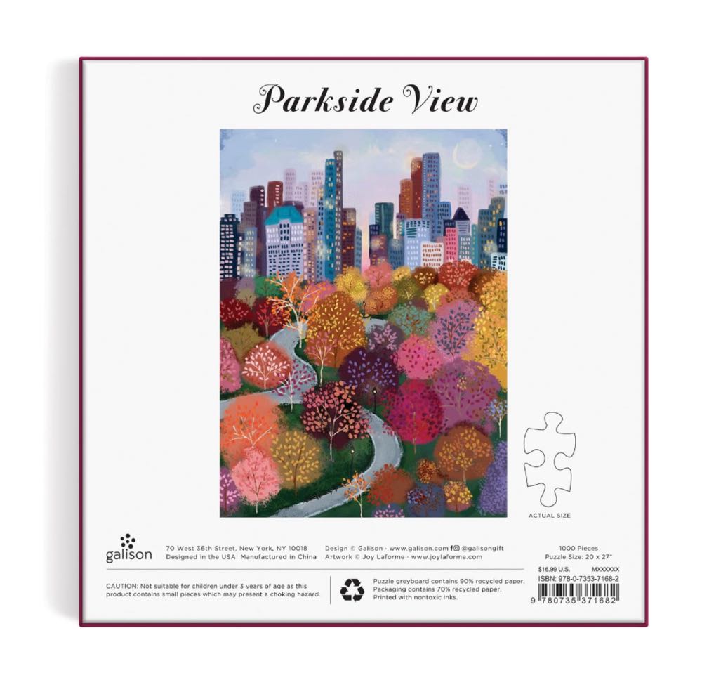 Parkside View - Galison puzzle collectible [Barcode 978735371682] - Main Image 2