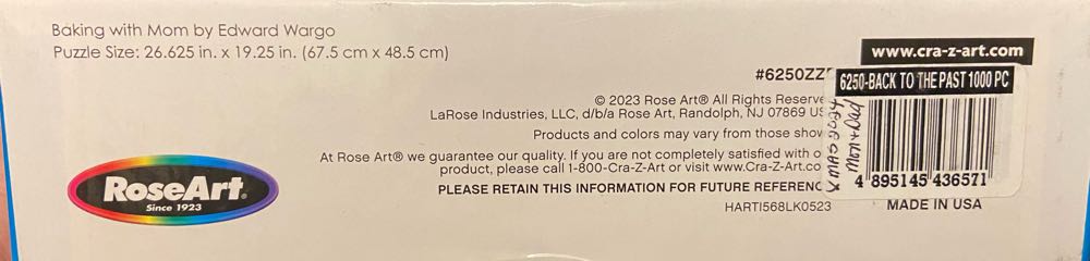 Back To The Past - Baking With Mom - Roseart puzzle collectible [Barcode 4895145436571] - Main Image 2