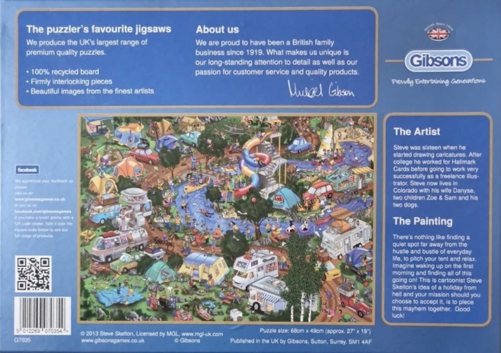 Happy Campers - Gibsons puzzle collectible [Barcode 5012269070354] - Main Image 3