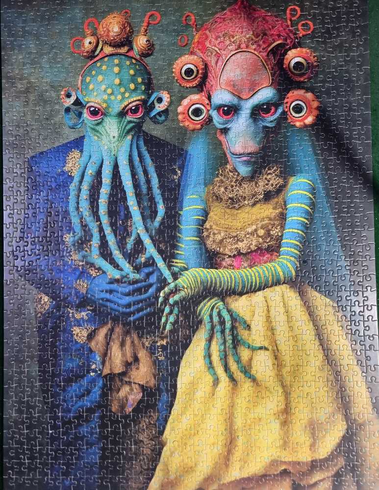 Meet The Aliens: Xantara and Nykara - Cross & Glory 🇺🇲 puzzle collectible [Barcode 850050598374] - Main Image 2