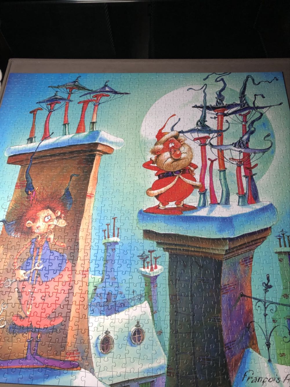 François Ruyer The Witch And Santa Claus Francois - Grafika puzzle collectible [Barcode 3663384523441] - Main Image 2