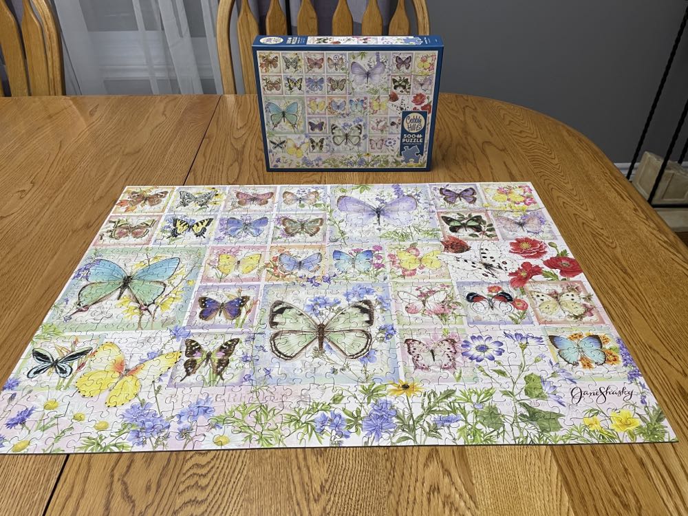 Butterfly Tiles - Cobble Hill puzzle collectible [Barcode 625012450256] - Main Image 2