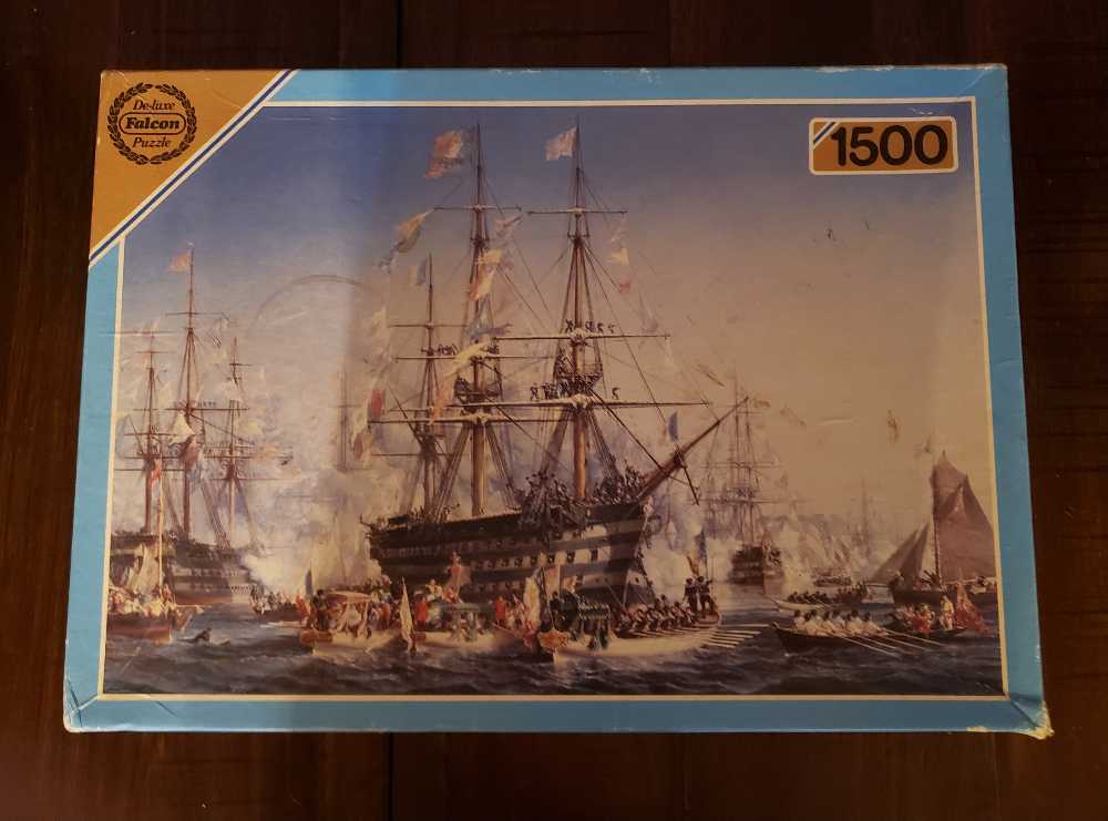 Napoleon III Receiving Queen Victoria At Cherbourg - Falcon UK 🇬🇧 puzzle collectible [Barcode 5011145033193] - Main Image 2