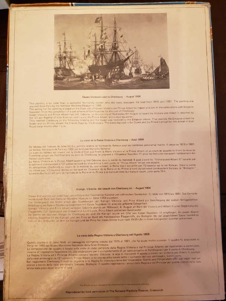 Napoleon III Receiving Queen Victoria At Cherbourg - Falcon UK 🇬🇧 puzzle collectible [Barcode 5011145033193] - Main Image 3