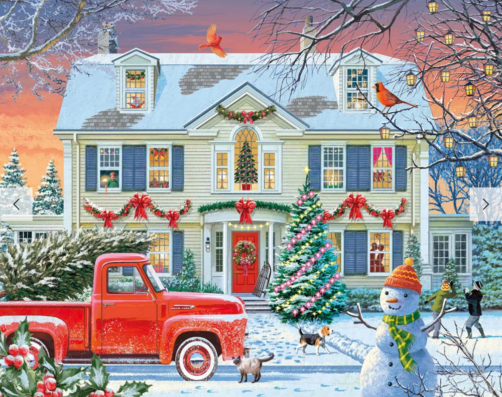 Home For The Holidays - White Mountain Puzzles puzzle collectible [Barcode 724819266906] - Main Image 2