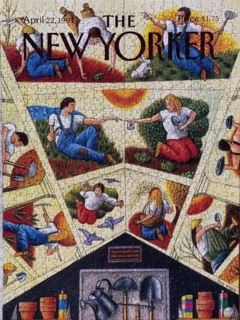 The New Yorker April.22 1991 Michaelangelos Garden Shed - New York Puzzle Company puzzle collectible [Barcode 819844013097] - Main Image 3