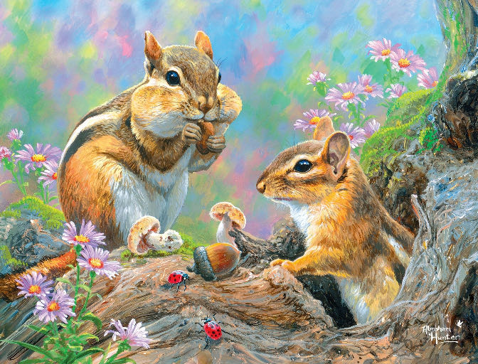 Chipmunk Snacktime ❤️ - CraZArt puzzle collectible [Barcode 4895145442916] - Main Image 2