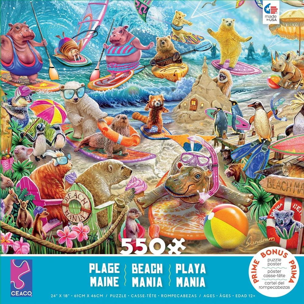 Beach Mania - Ceaco puzzle collectible [Barcode 0021081240765] - Main Image 2
