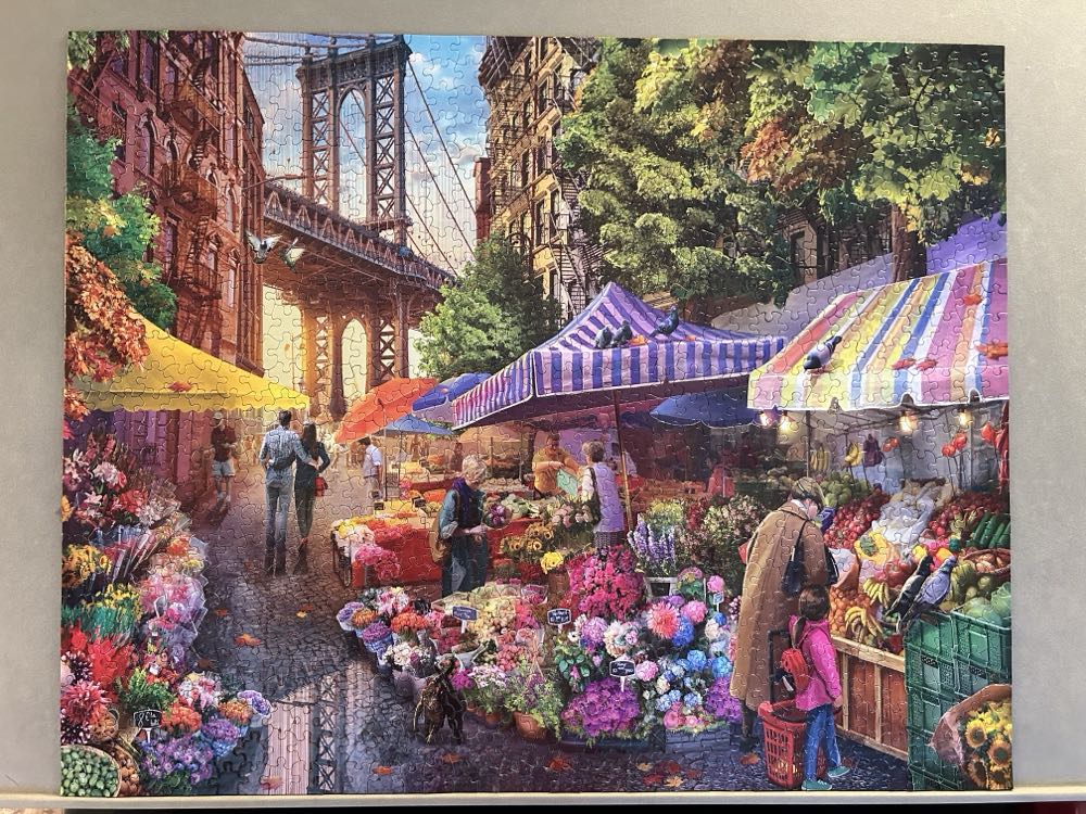 Flower Market - 2023 - White Mountain puzzle collectible [Barcode 724819267170] - Main Image 2