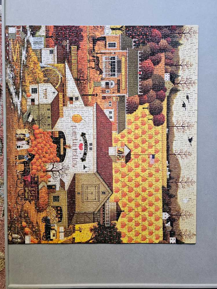 Pumpkin Hollow - Milton Bradley puzzle collectible [Barcode 032244046797] - Main Image 2