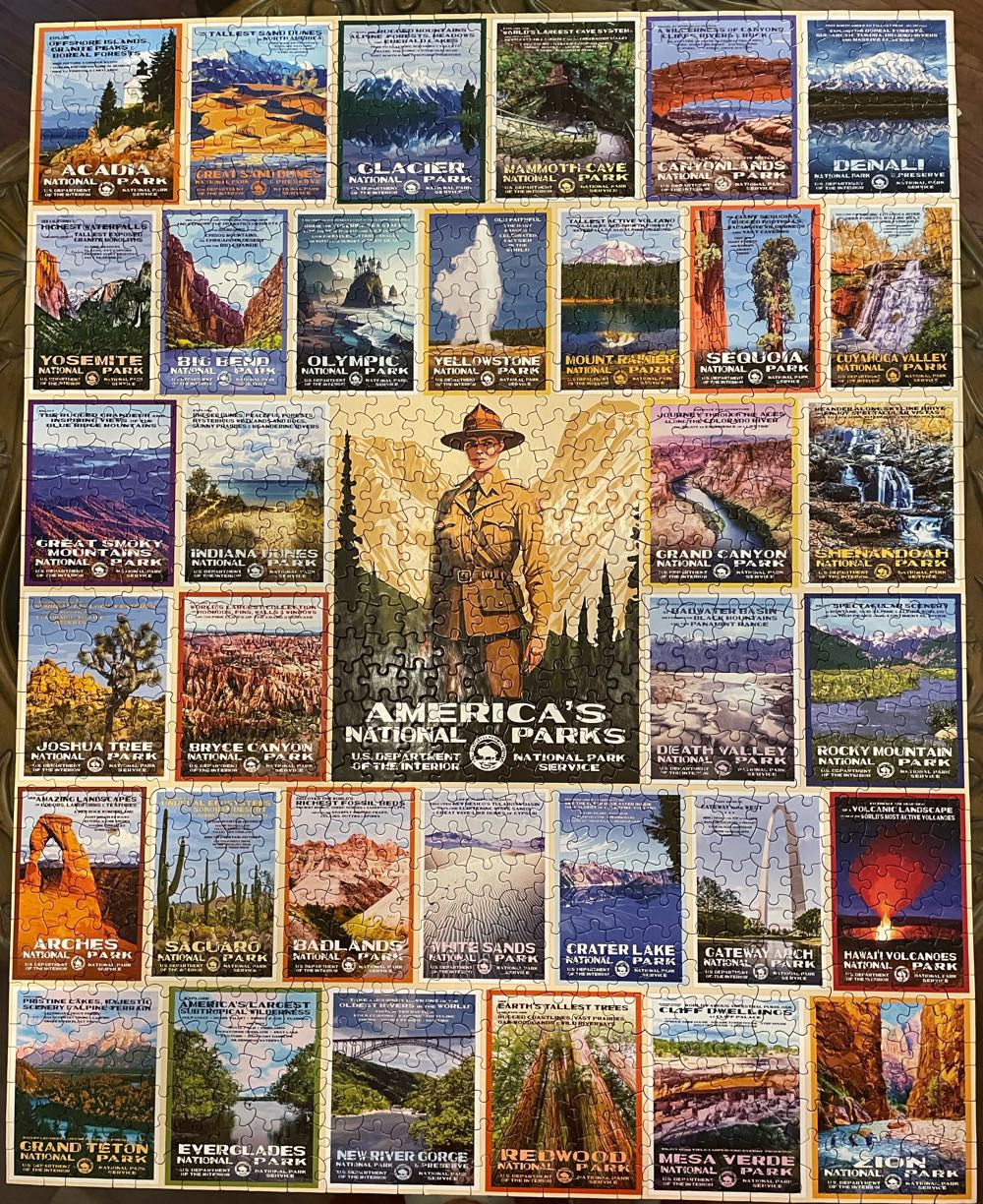 National Park Posters  - White Mountain Puzzles puzzle collectible [Barcode 724819266791] - Main Image 2