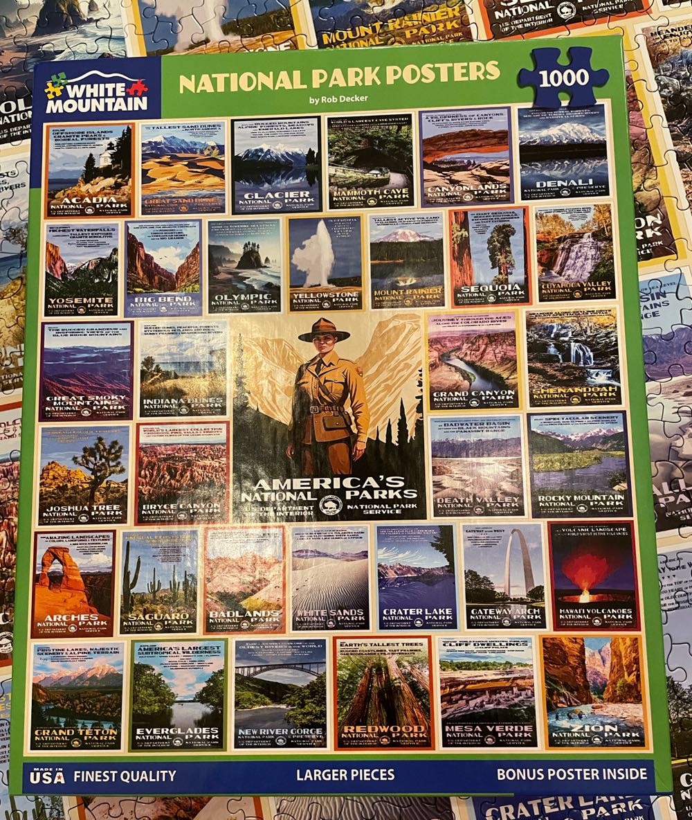 National Park Posters  - White Mountain Puzzles puzzle collectible [Barcode 724819266791] - Main Image 3