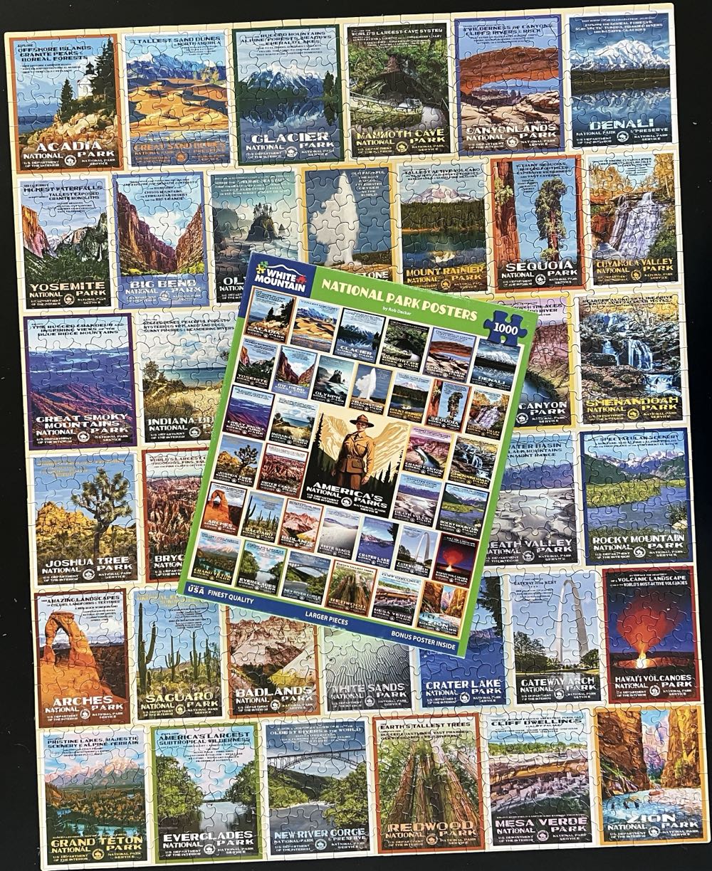National Park Posters  - White Mountain Puzzles puzzle collectible [Barcode 724819266791] - Main Image 4
