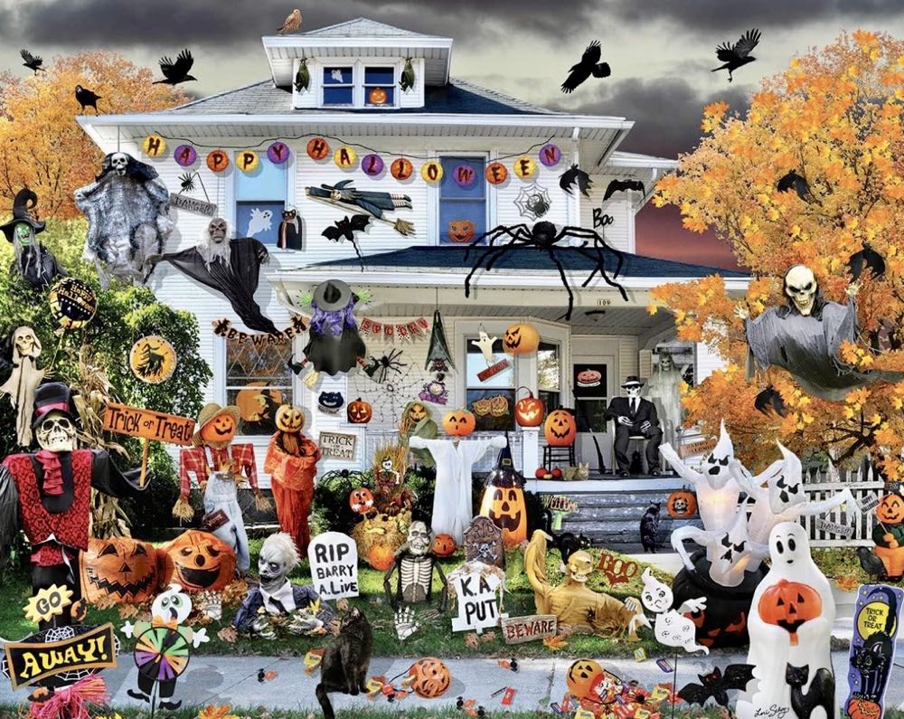 Halloween at the House - White Mountain puzzle collectible [Barcode 724819265350] - Main Image 2