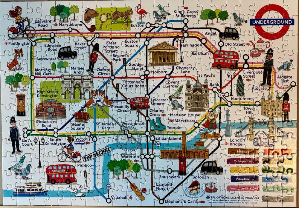 Adventures On The London Underground- GONE - Gibsons puzzle collectible [Barcode 5012269010466] - Main Image 2