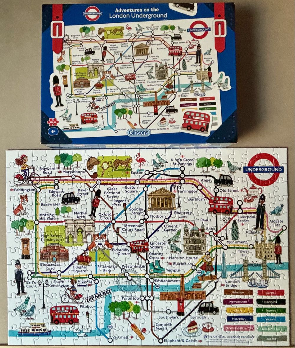 Adventures On The London Underground- GONE - Gibsons puzzle collectible [Barcode 5012269010466] - Main Image 3