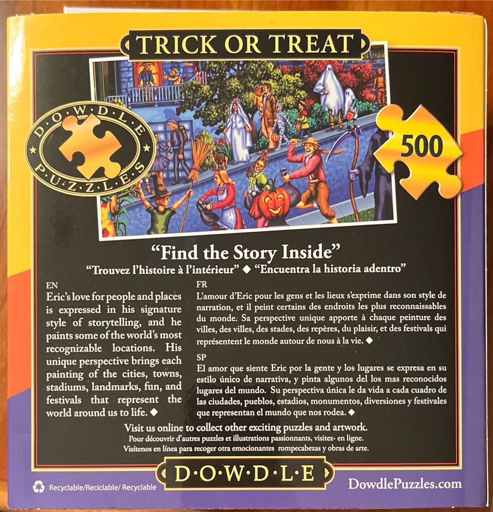 Trick Or Treat - Dowdle Folk Art 🇺🇸 puzzle collectible - Main Image 2