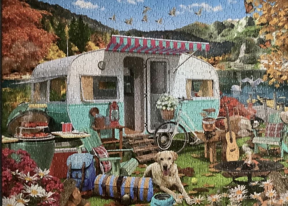 Autumn Camper - Vermont Christmas Company puzzle collectible [Barcode 819273024350] - Main Image 3