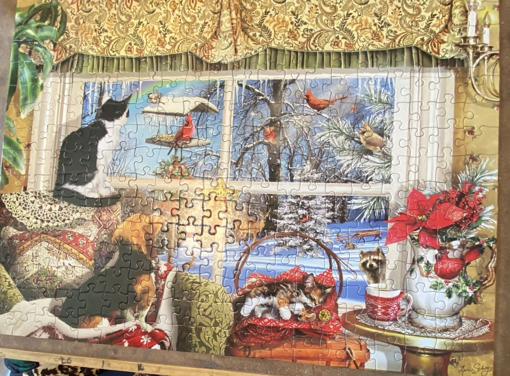 Looking Through A Window - SunsOut puzzle collectible [Barcode 796780352131] - Main Image 2