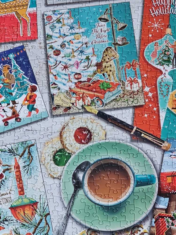 Mid Mod Season’s Greetings - Cobble Hill puzzle collectible [Barcode 625012402170] - Main Image 4