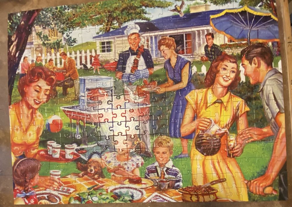 BACKYARD BARBEQUE - Rose Art puzzle collectible [Barcode 4895145435642] - Main Image 2
