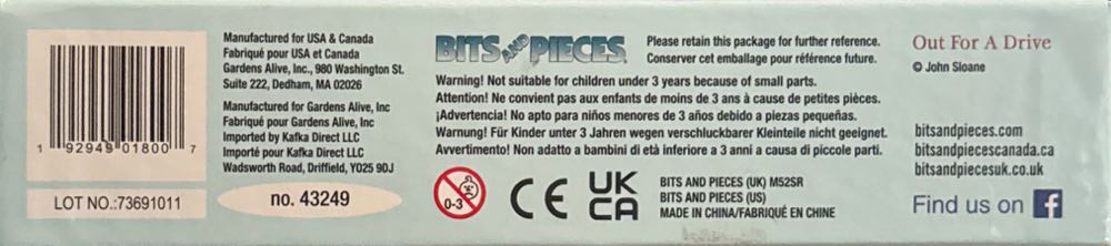 Out For A Drive - Bits & Pieces puzzle collectible [Barcode 192949018007] - Main Image 3