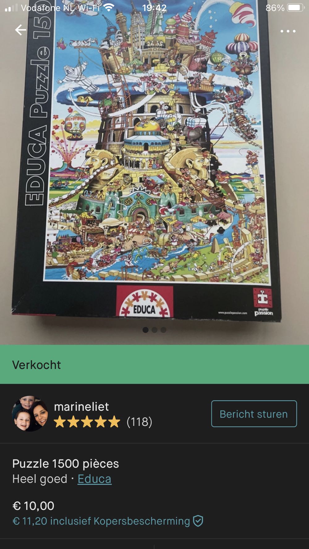 The Tower Of Babel Educa (Karli €10,00) - Educa puzzle collectible [Barcode 8412668141209] - Main Image 3