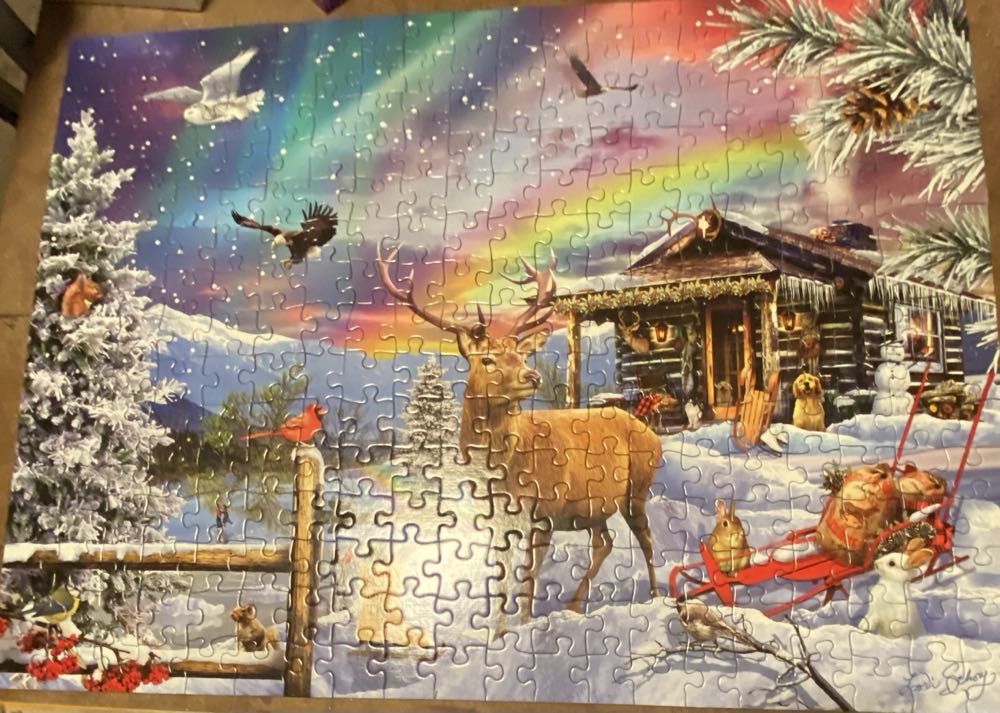 WINTER IN THE MOUNTAINS - SunsOut puzzle collectible [Barcode 796780352216] - Main Image 2