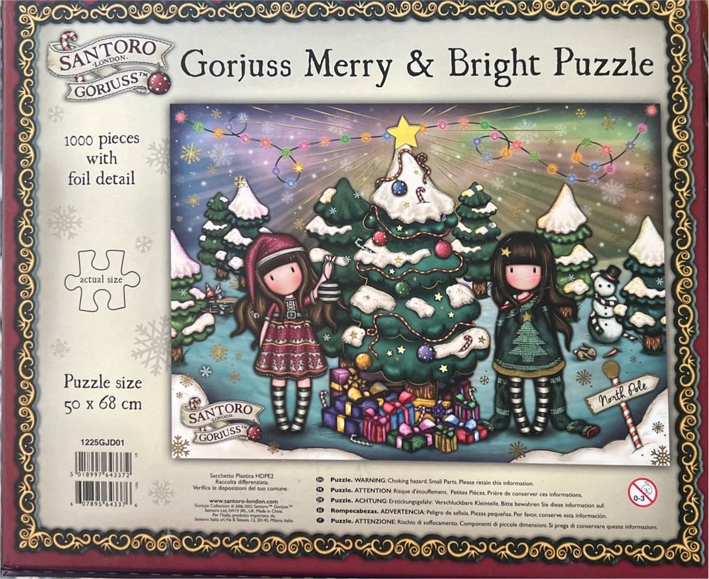 Santoro Gorjuss - Merry And Bright - Santoro puzzle collectible [Barcode 5018997643372] - Main Image 2